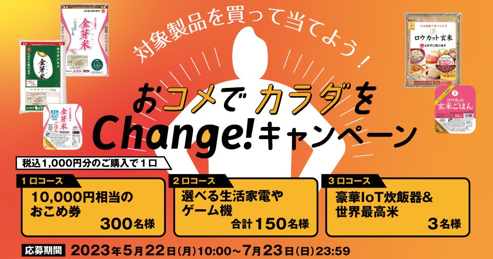 「おコメでカラダをChange！キャンペーン」実施中！